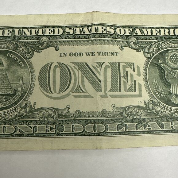 Fancy Serial Number 1 One Dollar Bill - Sum Of 53 - Picture 7 of 8